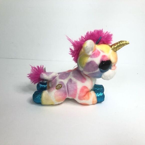 zuru coco surprise rainbow unicorn plush stuffed animal 5 inch blue glitter eyes - Picture 6 of 9